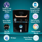 Ai Qua 12 L RO + UV + UF + TDS Control + Alkaline + Copper + UV in Tank (Black) - Image 4