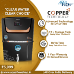 Ai Qua 12 L RO + UV + UF + TDS Control + Alkaline + Copper + UV in Tank (Black) - Image 2
