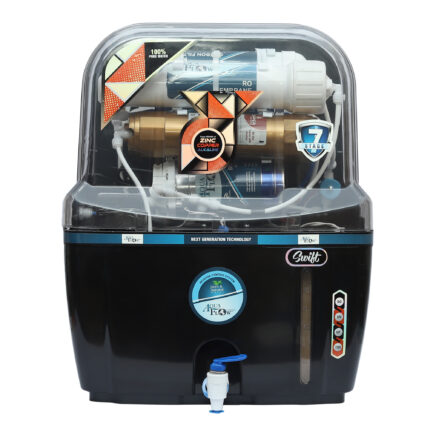 Swift Black 15 L RO + UV + UF + TDS Control + Alkaline + Copper + UV in Tank