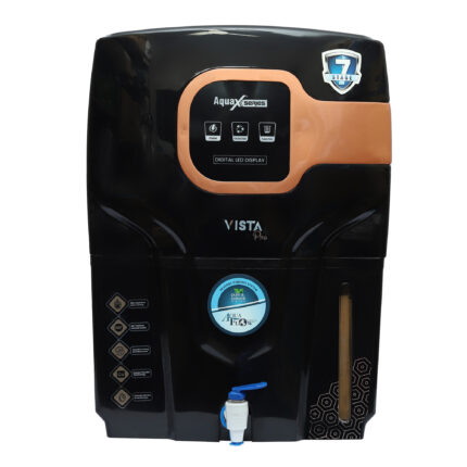 Vista Pro 12 L RO + UV + UF + TDS Control + Alkaline + Copper + UV in Tank (Black)